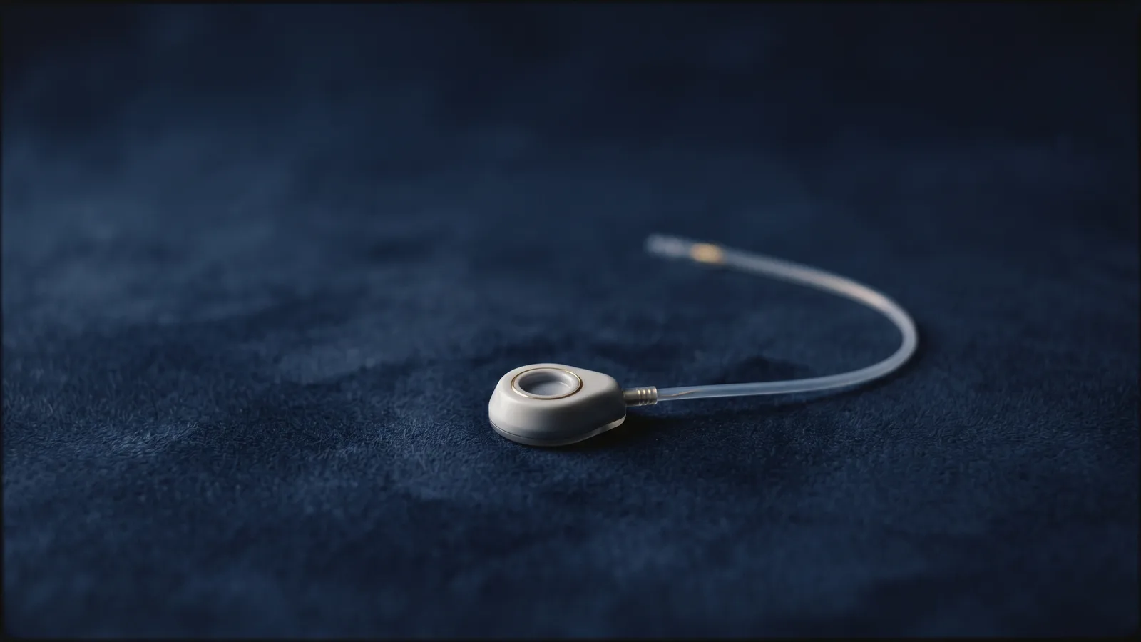 A small implantable port device with a thin catheter line