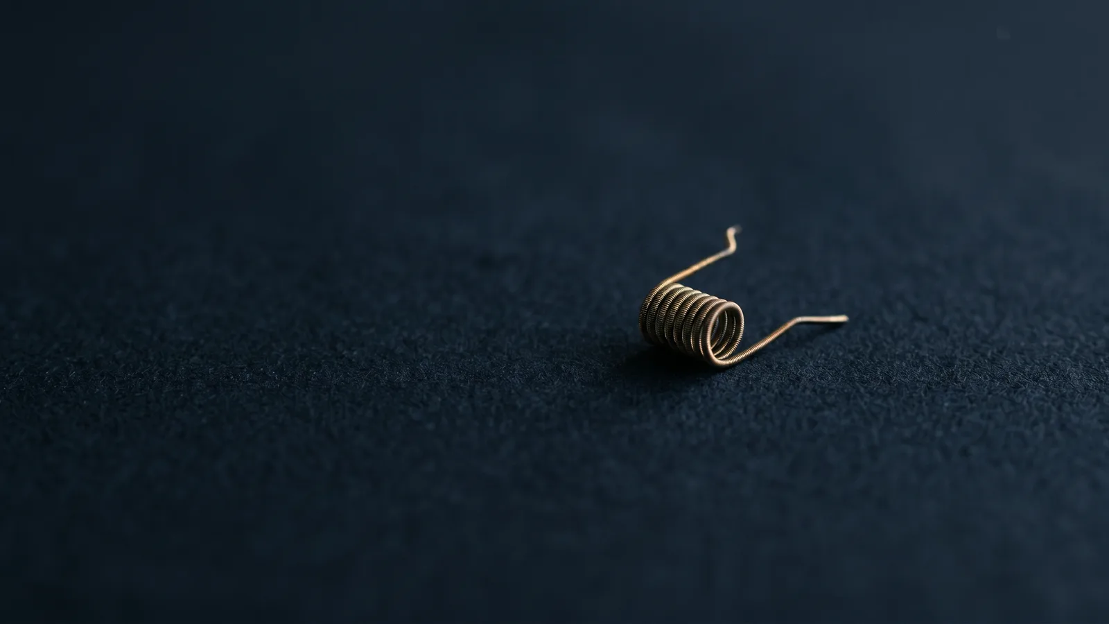 A fine metal micro-coil in extreme macro